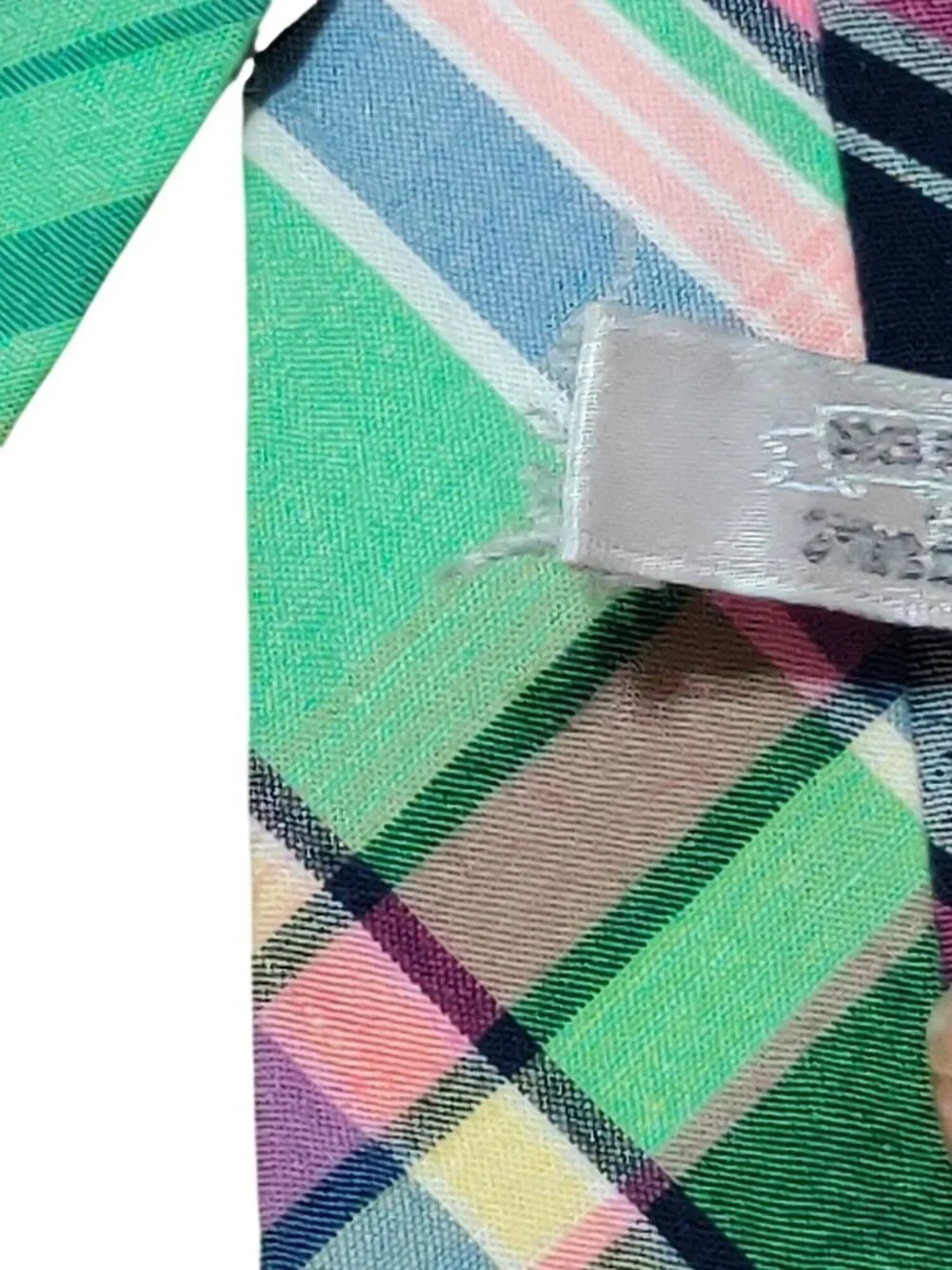 Gymboree Tie Toddler Kids Multicolor Madras Plaid Pre Tied Adjustable Preppy